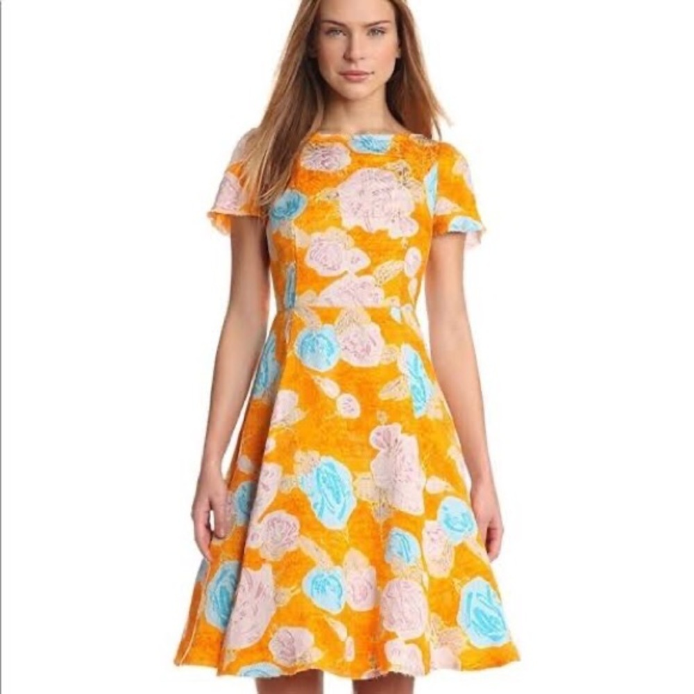 NWT Tracy Reese 8 Jacquard Deconstructed Floral Dress